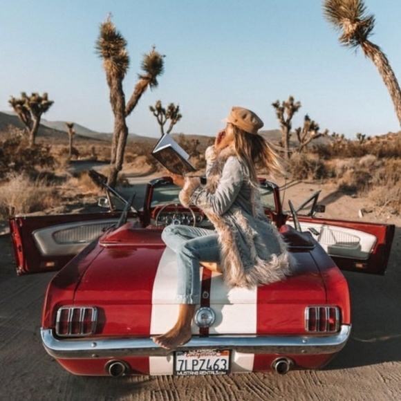 New spell designs joplin jacket shearling S/M blue - Picture 2 of 16